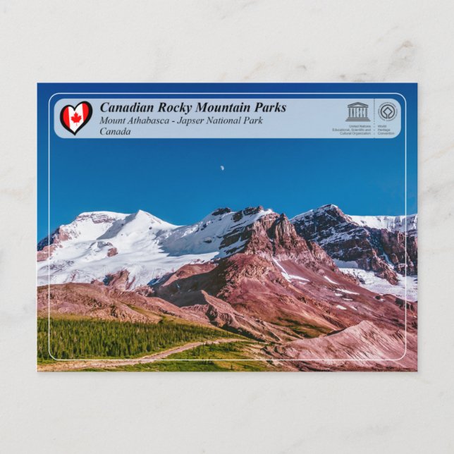 Cartão Postal UNESCO WHS - Parque Nacional Jasper (Frente)