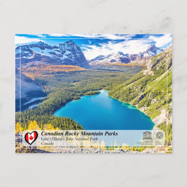 Cartão Postal UNESCO WHS - Parque Nacional Yoho (Frente)