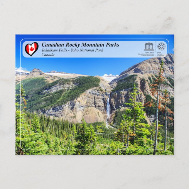 Cartão Postal UNESCO WHS - Parque Nacional Yoho (Frente)