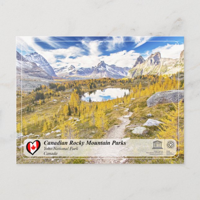 Cartão Postal UNESCO WHS - Parque Nacional Yoho (Frente)