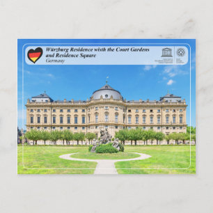 Cartão Postal UNESCO WHS - Residência em Würzburg