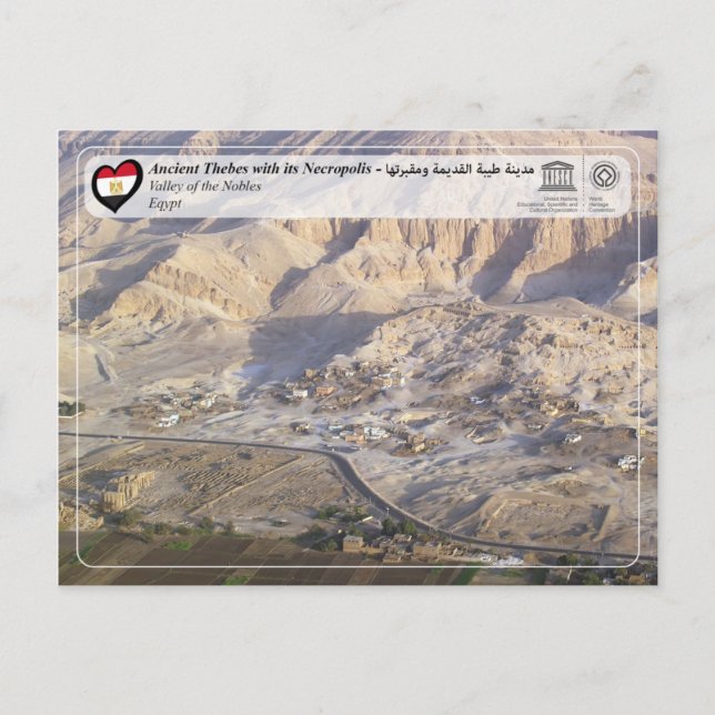 Cartão Postal Unesco WHS - Tebas Antigas - Necrópolis (Frente)