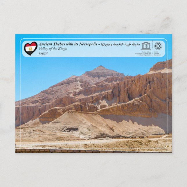 Cartão Postal Unesco WHS - Tebas Antigas - Necrópolis (Frente)