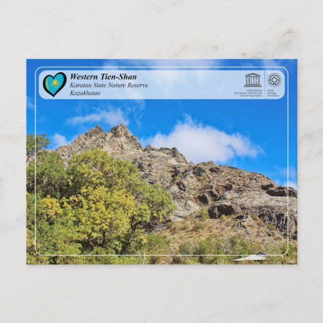 Cartão Postal UNESCO WHS - Tian Shan Ocidental - Reserva Natural (Frente)
