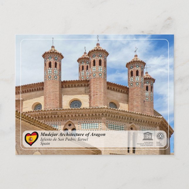 Cartão Postal Unesco WHS - Torre e iglesia de San Pedro (Frente)