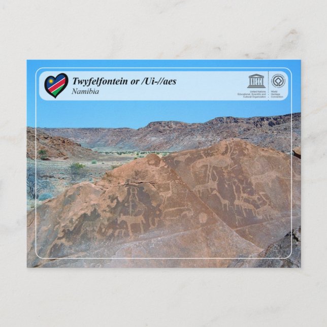 Cartão Postal Unesco WHS - Twyfelfontein (Frente)