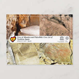 Cartão Postal UNESCO WHT - Caverna Altxerri / Cueva de Altxerri