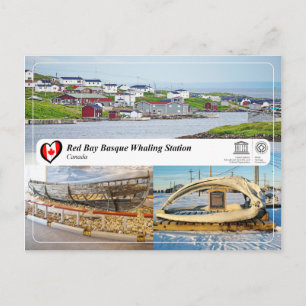 Cartão Postal UNESCO WHT - Estação Baleeira de Red Bay Basque