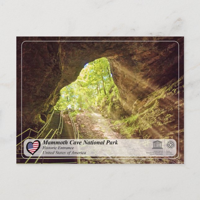 Cartão Postal UNESCO WHT - Parque Nacional da Caverna de Mamute (Frente)