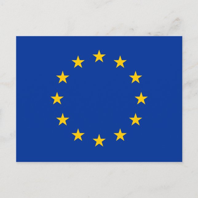 Cartão Postal União Europeia - Bandeira da UE (Frente)