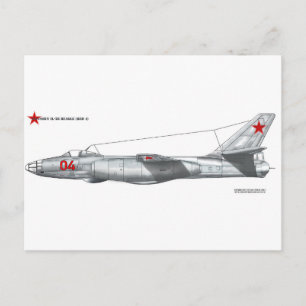 Cartão Postal União Soviética Ilyushin Il-28 Beagle