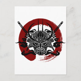 Cartão Postal Único círculo do sangue de Enso do samurai