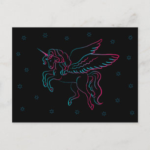 cartão postal unicorn