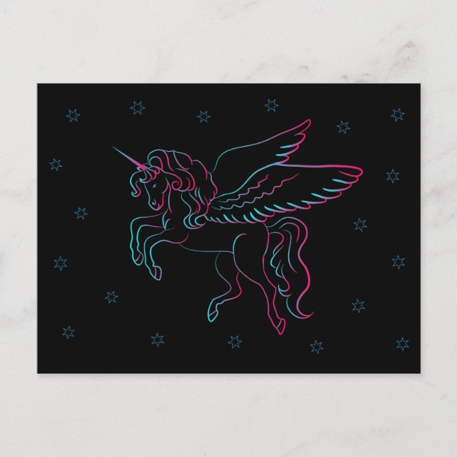 cartão postal unicorn (Frente)