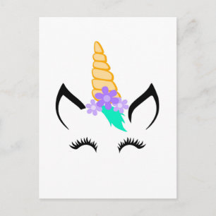 Cartão postal Unicorn bonito