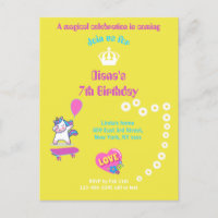 Unicorn de skateboard com legendas personalizadas