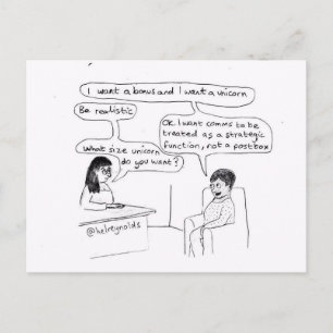 Cartão postal Unicorn do Comunicação corporativ