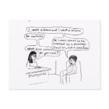 Cartão postal Unicorn do Comunicação corporativo