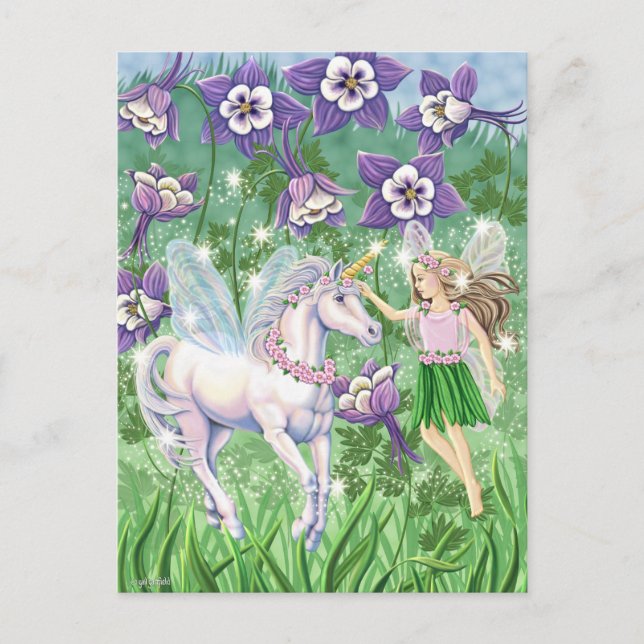 Cartão Postal Unicorn Fairy (Frente)