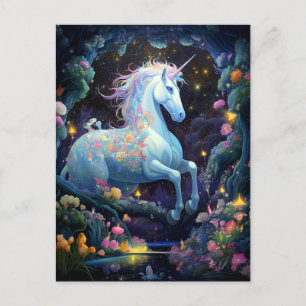 Cartão Postal Unicorn Fantasy Art