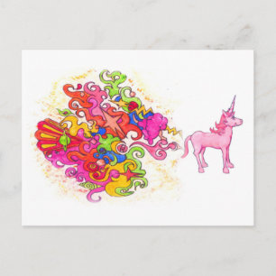 Cartão Postal Unicorn Fart
