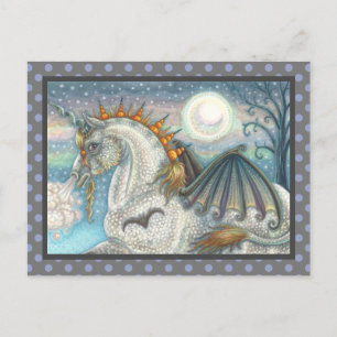 CARTÃO POSTAL UNICORN GÓTICO DE HALLOWEEN COM ASAS DE BATER, CA