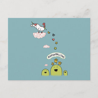 Cartão Postal Unicorn Marshmallows