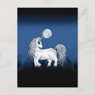 Cartão Postal Unicorn Moon