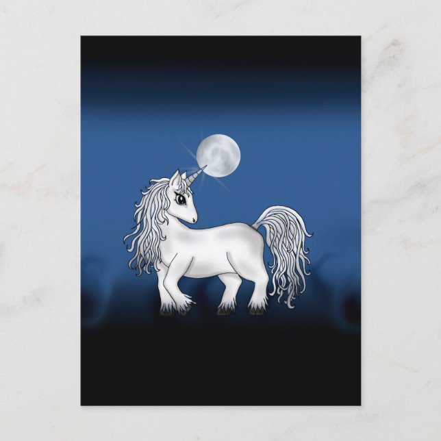 Cartão Postal Unicorn Moon (Frente)