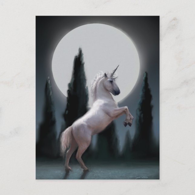 Cartão Postal Unicorn Moon (Frente)