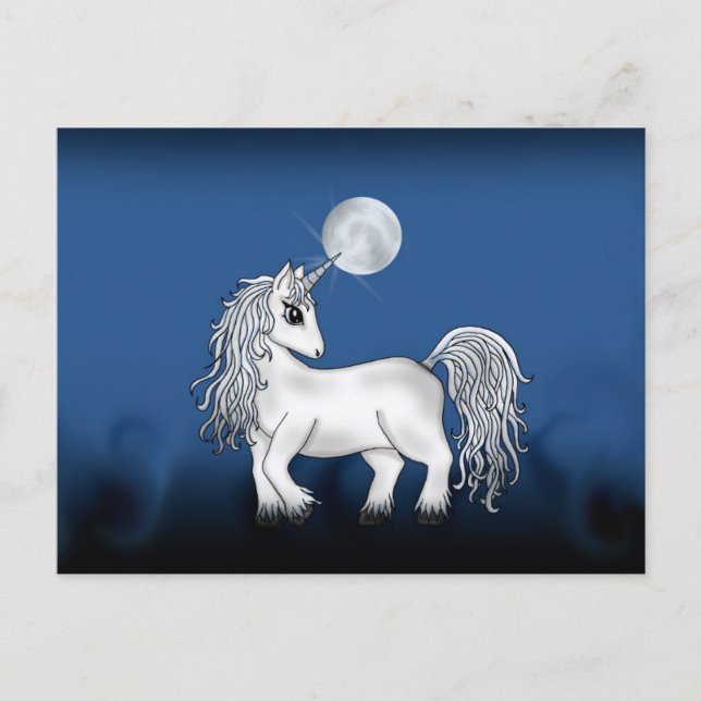 Cartão Postal Unicorn Moon (Frente)