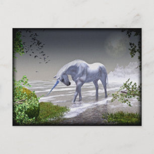 Cartão Postal Unicorn Moon