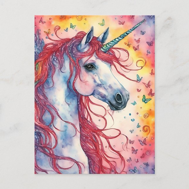 Cartão Postal Unicorn Pegasus (Frente)