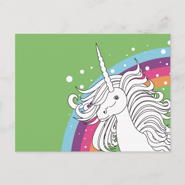 CARTÃO POSTAL UNICORN POSTCARD GREEN (Frente)