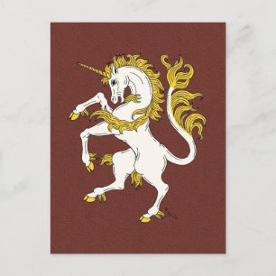 Cartão Postal Unicorn Rampant