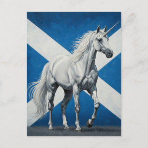 Cartão Postal Unicorn Scotland Flag