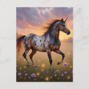 Cartão Postal unicórnio Appaloosa
