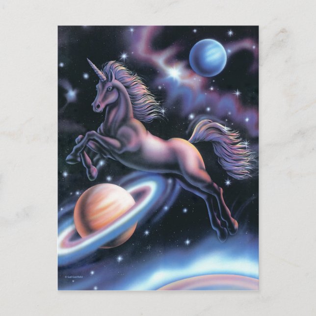 Cartão Postal Unicórnio Celestial (Frente)