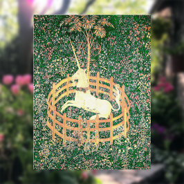 Cartão Postal Unicórnio Em Cativeiro