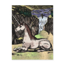 "Unicórnio nas Montanhas" colorizado