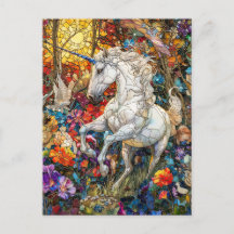Unicórnio no Jardim de Flores