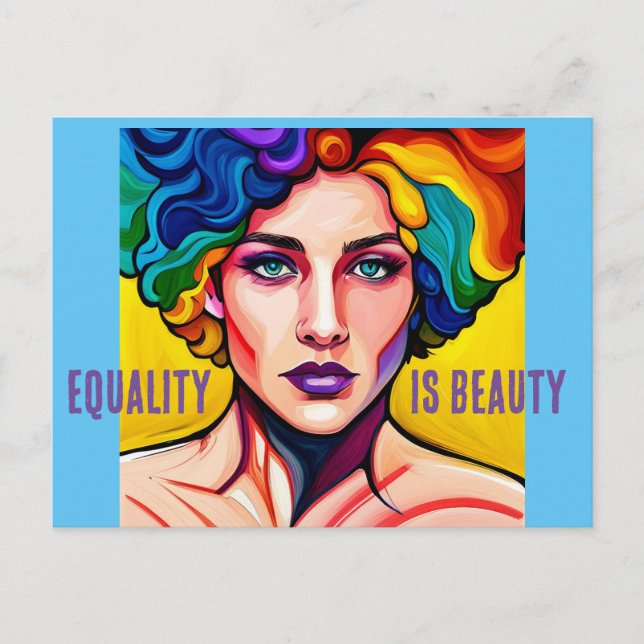 Cartão Postal Unidade Radiante: Igualdade é Beleza (Frente)