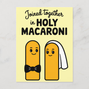 Cartão Postal Unidos na Macarrão Sagrado Massa Divertida