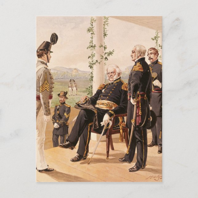 Cartão Postal Uniformes do exército americano (Frente)