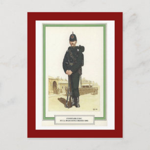 Cartão Postal Uniformes Militares Vintage, 1903, COnstable RIC