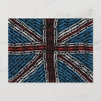 Cartão Postal Union Jack of Paperclips