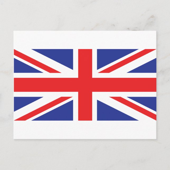 Cartão Postal Union Jack UK Flag (Frente)