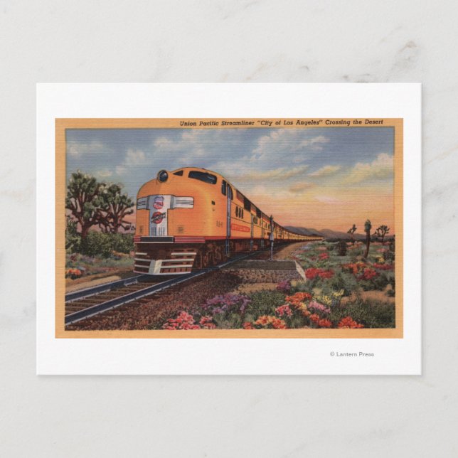 Cartão Postal Union Pacific Railroad "City of Los Angeles" (Frente)