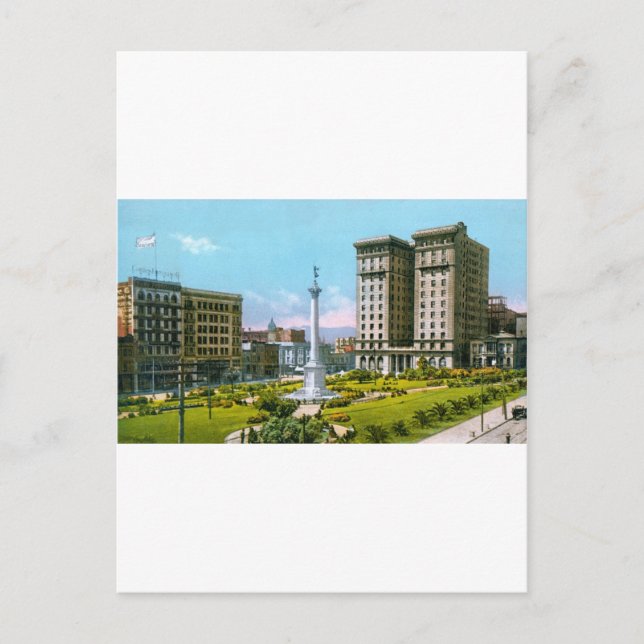 Cartão Postal Union Square e Ruas. Hotel Francis (Frente)