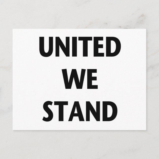 Cartão Postal United We Stand (Frente)